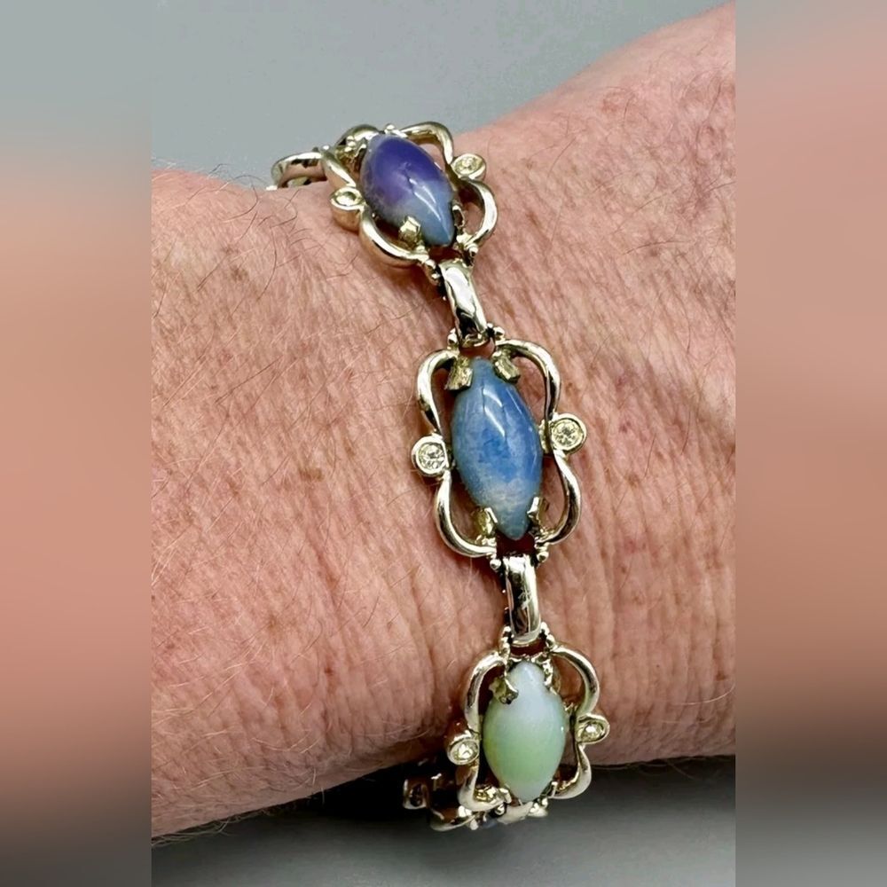 Vintage Sarah Coventry Rhinestone Bracelet, 7.5" EUC